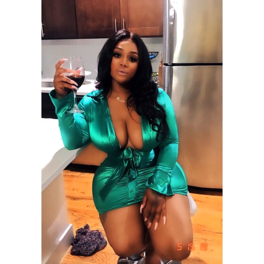 Emerald green dress